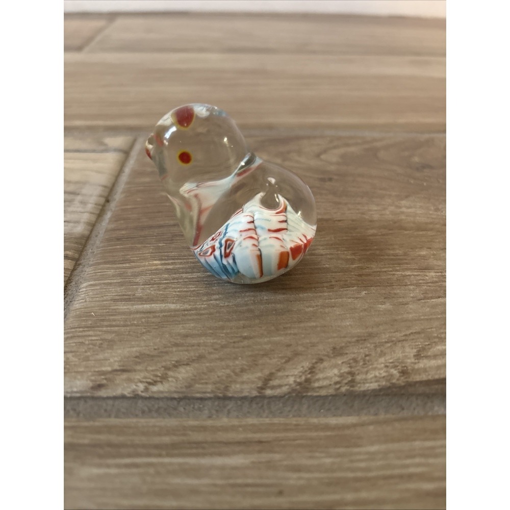 Vintage Murano Bird Paperweight with Millefiori